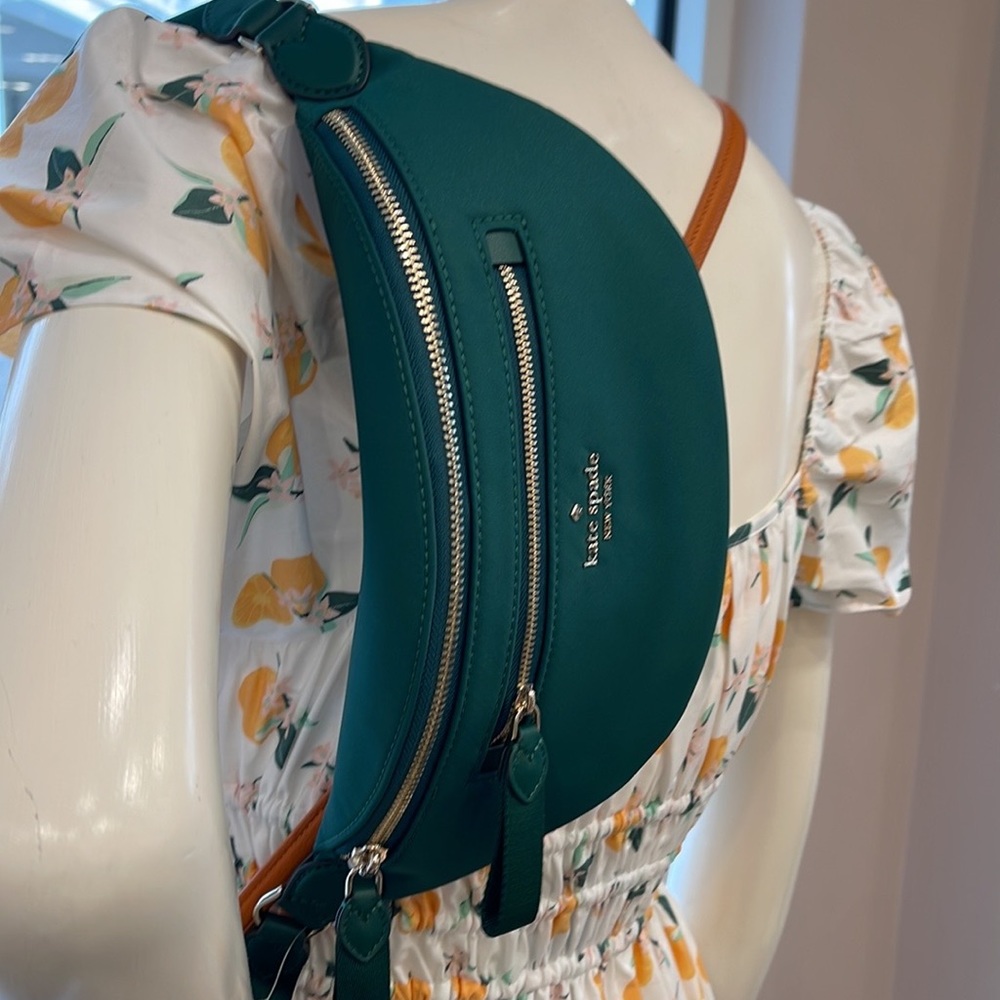 Kate Spade Chelsea Nylon Belt Bag Fanny Pack 
Color: Deep Jade
NWT - Picture 5 of 16